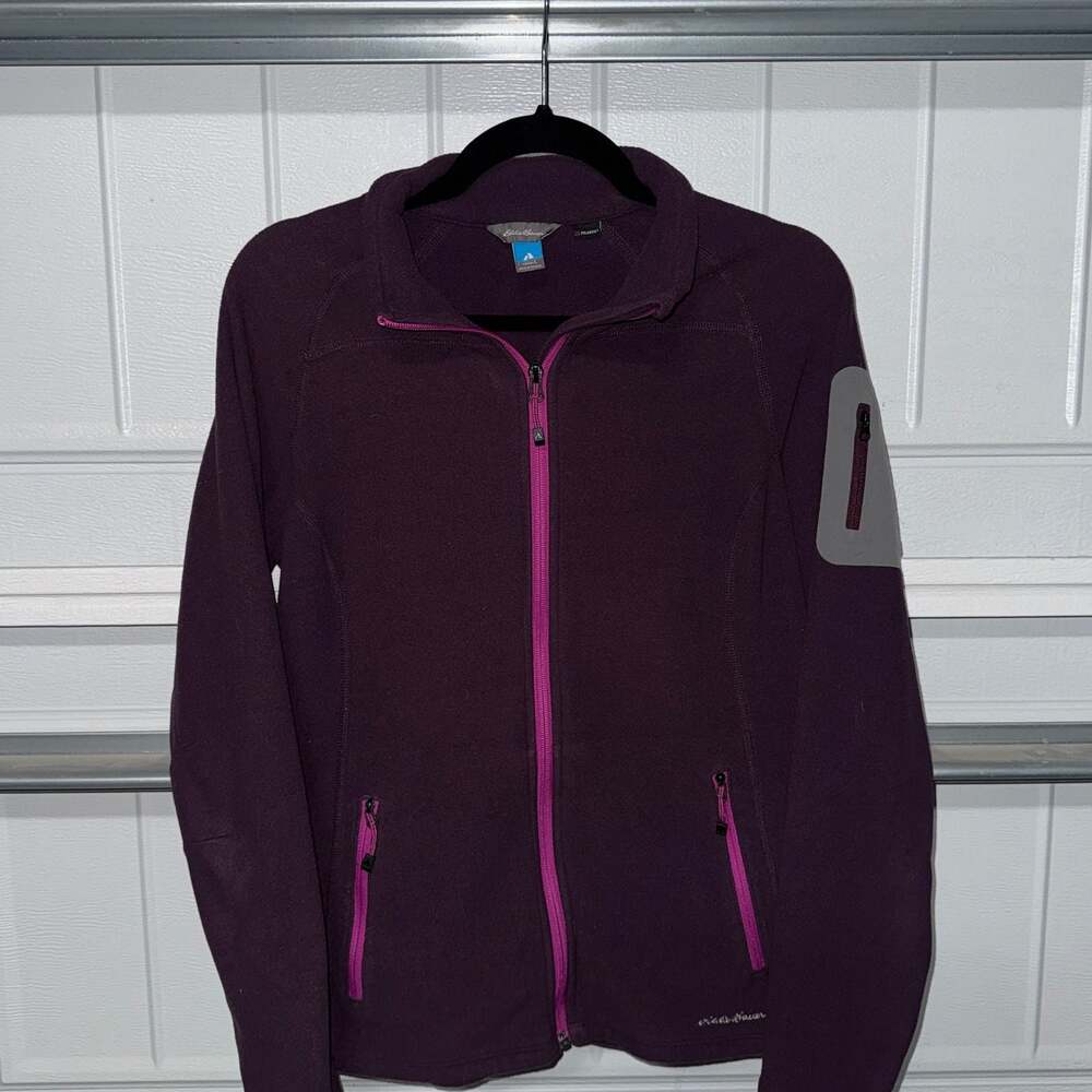 Eddie Bauer First Ascent Women's Plum Polartec Full-Zip Fleece Jacket (L)